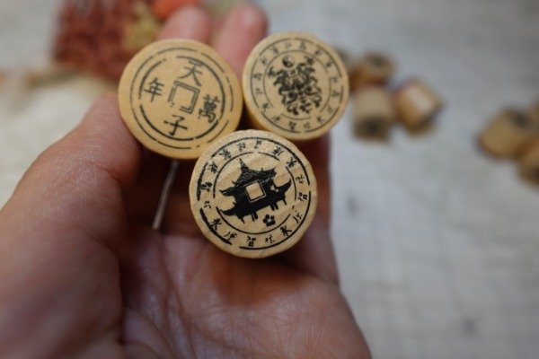 Producto - Antigua China - set sellos de madera