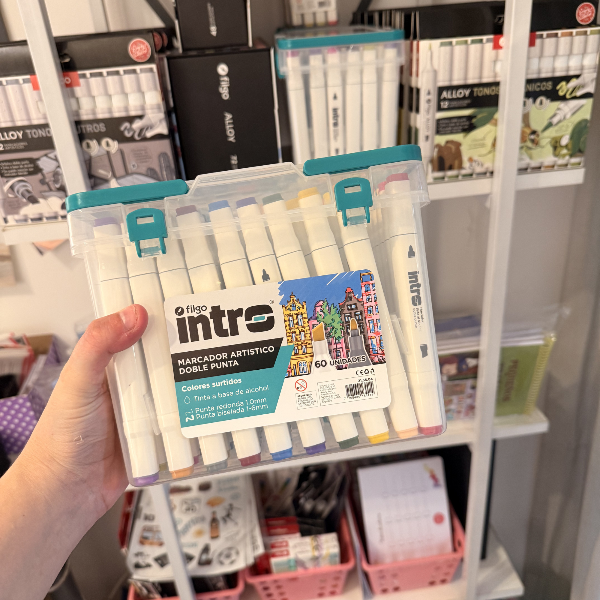 Producto - Marcadores doble punta Intro x 60 colores