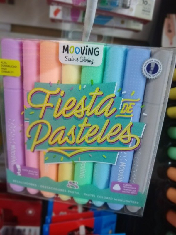 Producto - Resaltadores Mooving Fiesta de pasteles