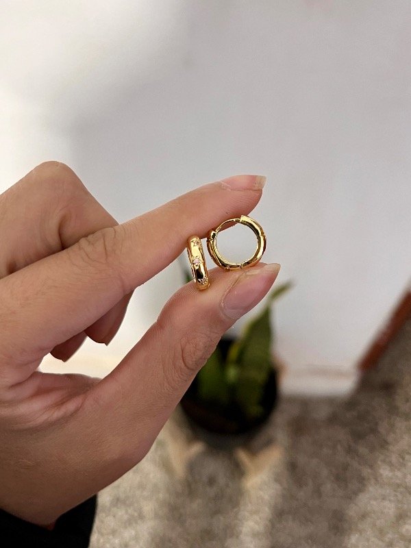 Producto - Argollas acero dorado 0164