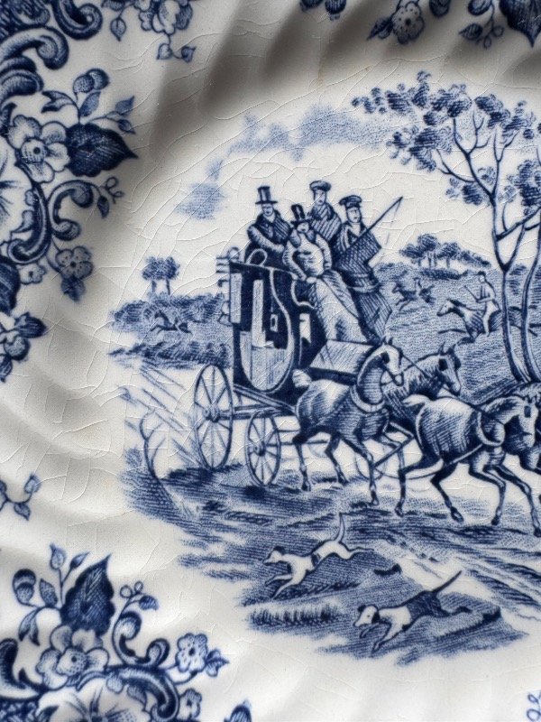 Producto - Plato de postre de loza inglesa Johnson Bros Ironstone Coaching Scenes - 1