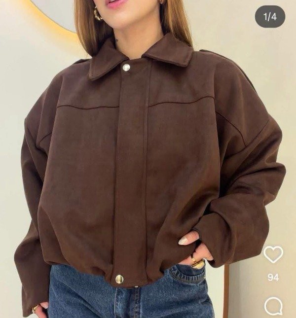 Producto - Bomber gamuzada choco
