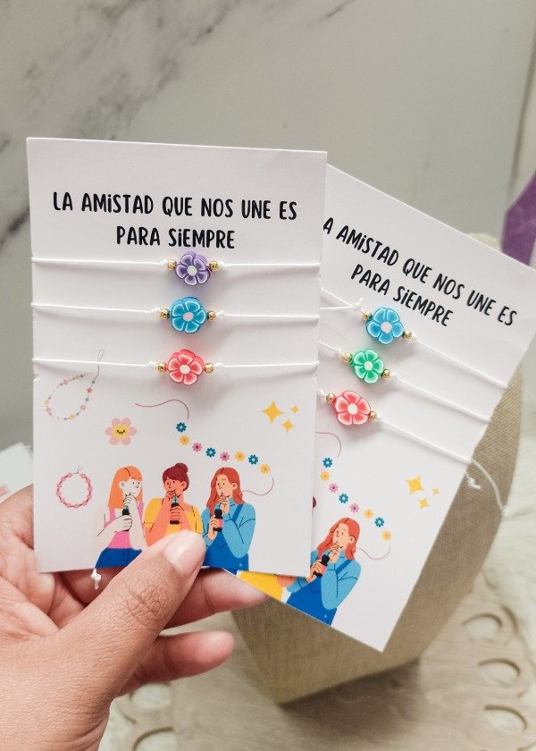 Producto - Pulsera amigas florcitas x3