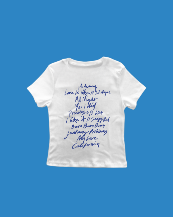 Producto - Baby Tee Tracklist - Maroon 5 (Doble Estampa) - 2