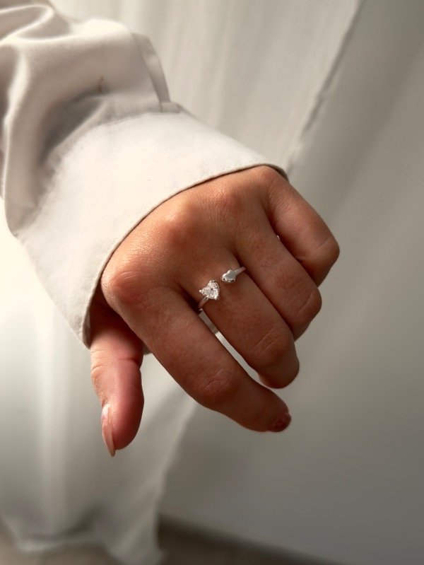 Producto - Anillo heart dúo cubic - 0