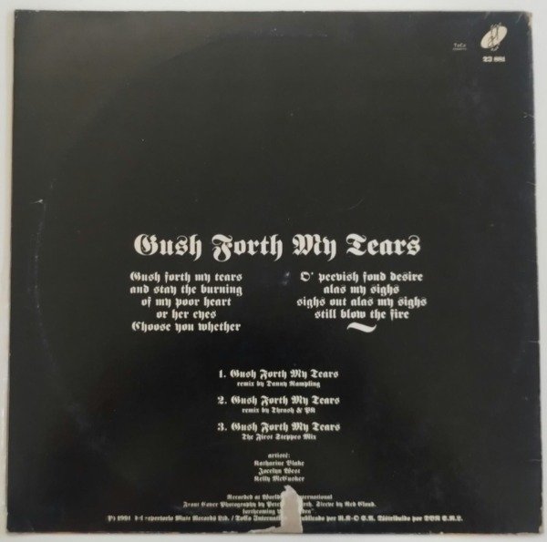 Producto - MIRANDA SEX GARDEN Gush Forth My Tears Vinilo 12 ARG 1991 Downtempo - 3
