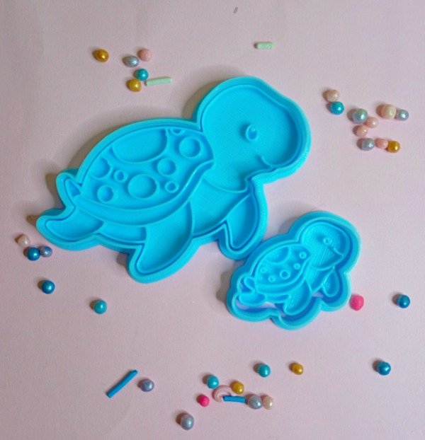 Producto - Set cortantes 3D con sello de tortugas de mar