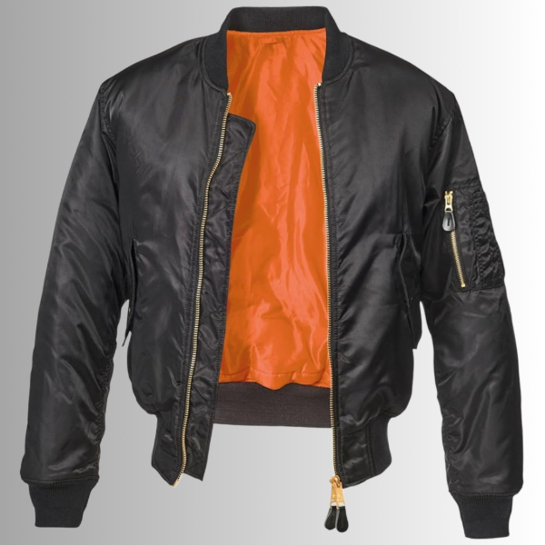 Producto - campera Flight Jacket BOMBER ROHTCO Negra MA-1 piloto avion alpha 2
