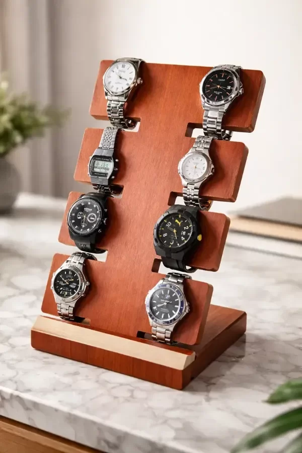 Producto - Porta Relojes Soporte Expositor Madera - 8 Relojes - 0