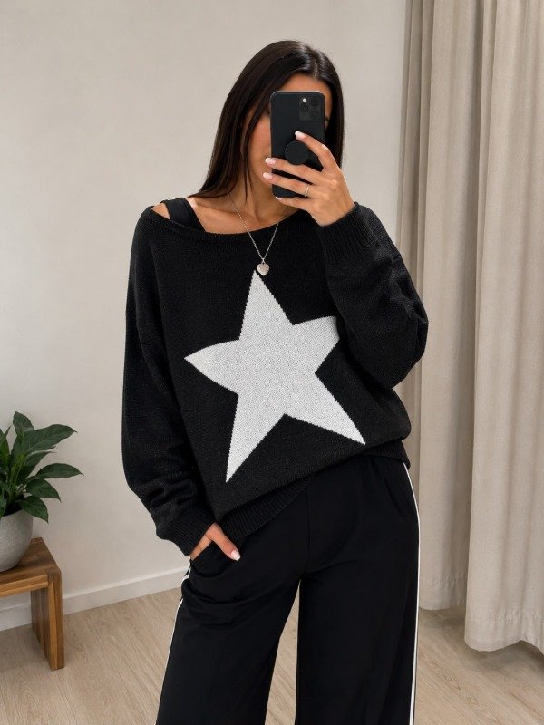 Producto - Sweater Estrella - Negro