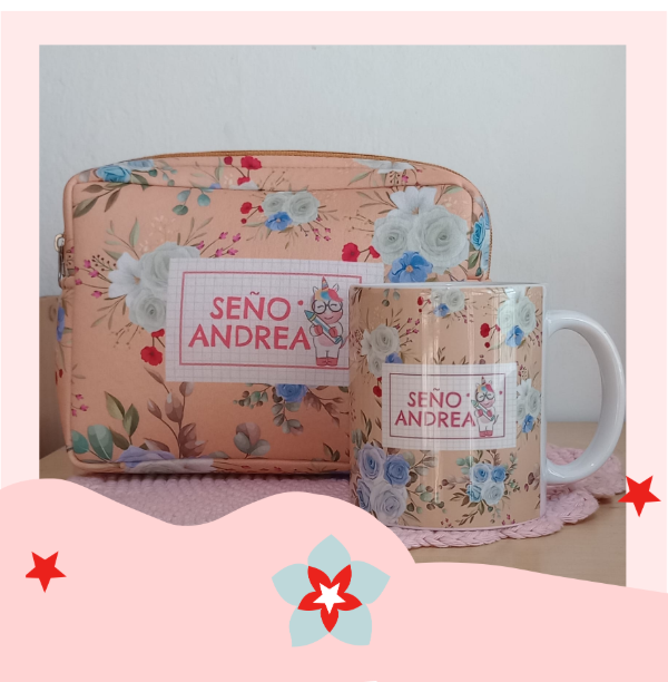 Producto - Portacosméticos con fuelle + Taza de cerámica