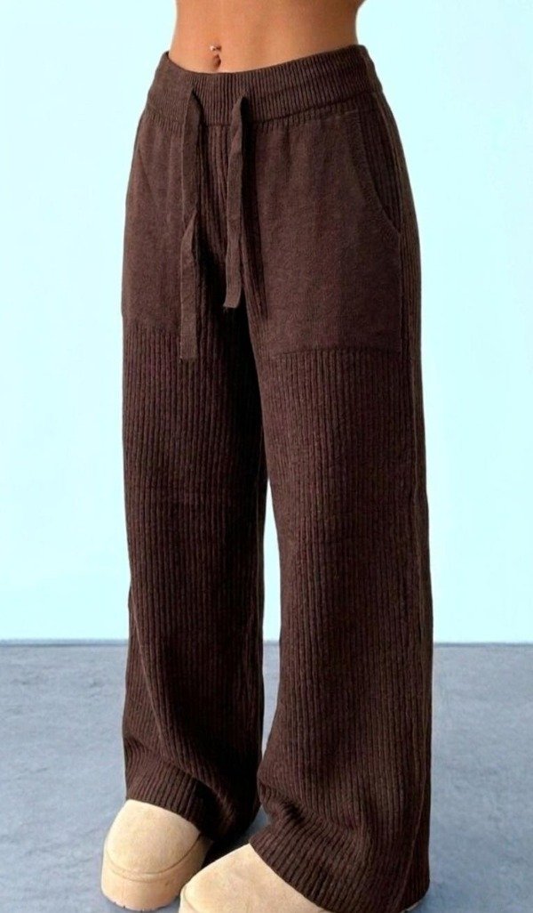 Producto - PANTALON WIDE LEG BREMER CON MORLEY VIRAL BOLSILLO