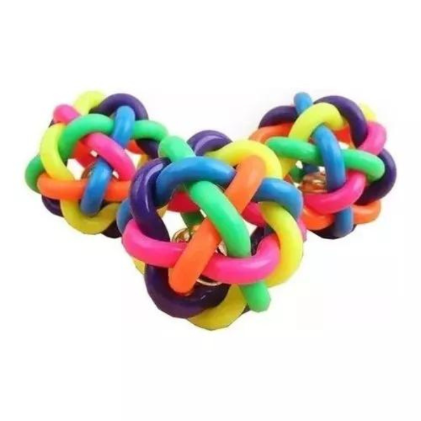 Producto - Pelota Trenzada Con Cascabel Para Perros Gatos 5.5 Cm - 2
