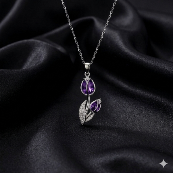 Producto - Collar tulipán con cubic