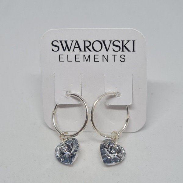 Producto - Argollas gris Swarovski