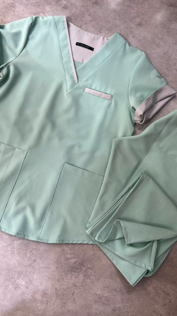 Producto - AMBO INDIGO SPANDEX (Aqua detalle Gris)) - 1