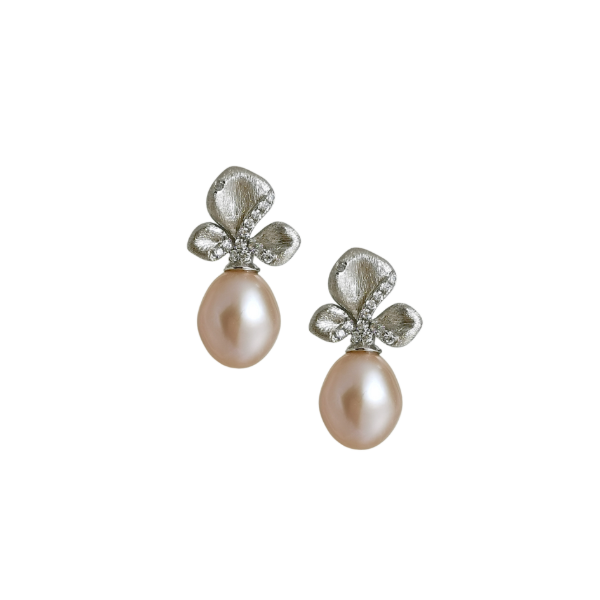 Producto - Aros Colgantes con Perla Plata 925