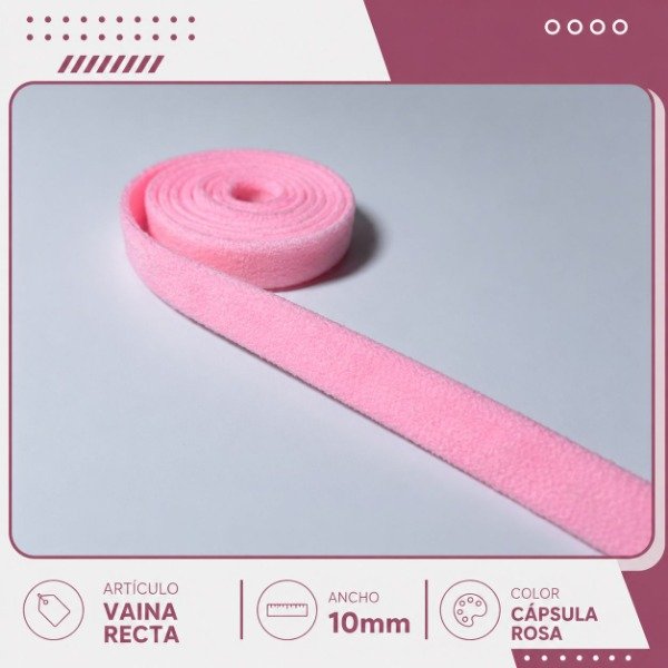 Producto - Vaina recta cápsula rosa 11mm (por metro)