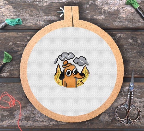 Producto - This is Fine - Kit de punto cruz