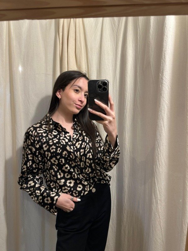 Camisa satén marina
