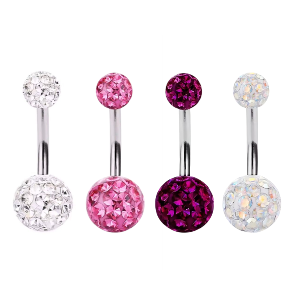 Producto - Piercing Ombligo Bola De Fuego Siliconado