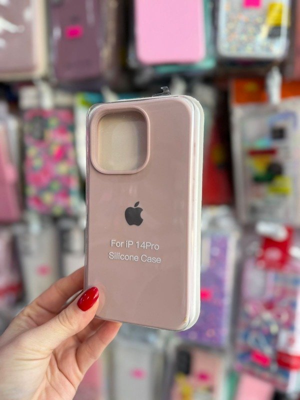 Producto - Silicone case Iphone 14 pro rosa claro