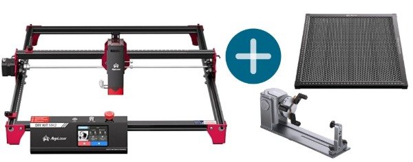 Producto - Combo Full: Algolaser DIY MK2 10W + Rot. Pinza + Panal de Abejas