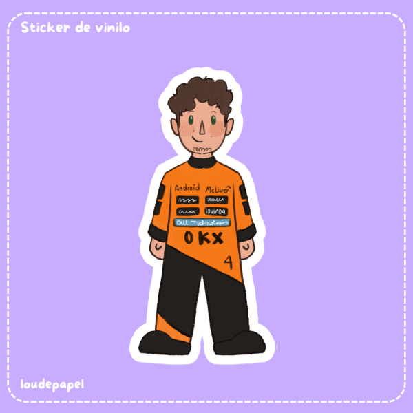 Producto - Mini Lando Norris 2025 - Sticker de vinilo