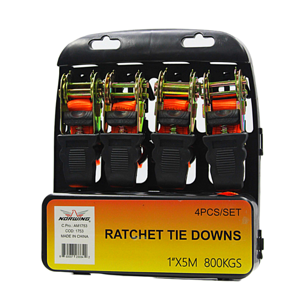 Producto - CINTA C/CRIQUE 1" X 5 MTS KIT 4 UNIDADES 800KG 202-1753