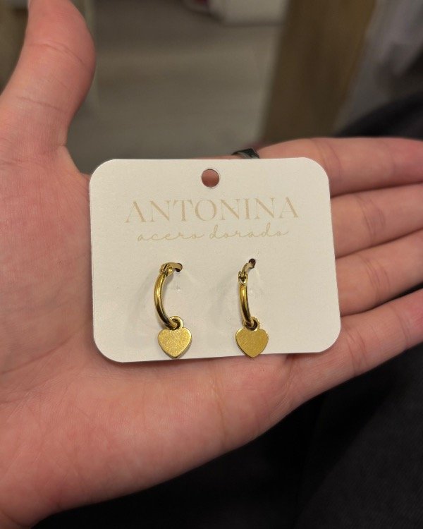 Producto - ARGOLLITAS CORAZON COLGANTE (Par)