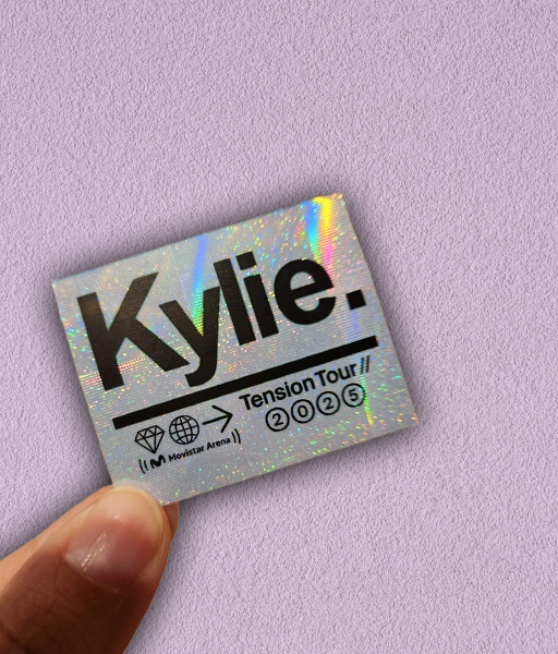 Producto - STICKER HOLOGRÁFICO- KYLIE MINOGUE -  TENSION TOUR BUENOS AIRES