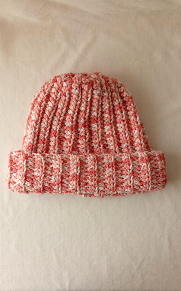 Producto - GORRO PARA INVIERNO A CROCHET MATIZADO ROSA