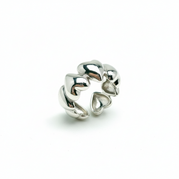 Producto - Anillo Ajustable Corazones Entrelazados