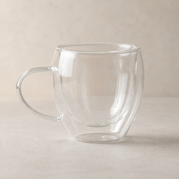 Producto - Taza pocillo doble vidrio con asa 150ml - 1