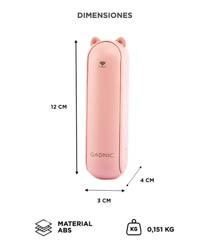 Producto - Ventilador Portátil 3 En 1 (ventilador, cargador, linterna) -plástico -recargabl - 4