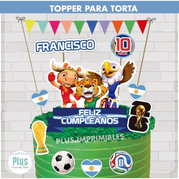 Producto - TOPPER TORTA MUNDIAL 2026