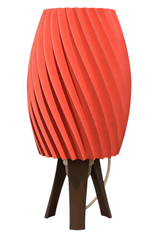 Producto - Lámpara Velador Lidia (27x17 cm) -Diseño Espiral Escultórico - 220 Volts - 10
