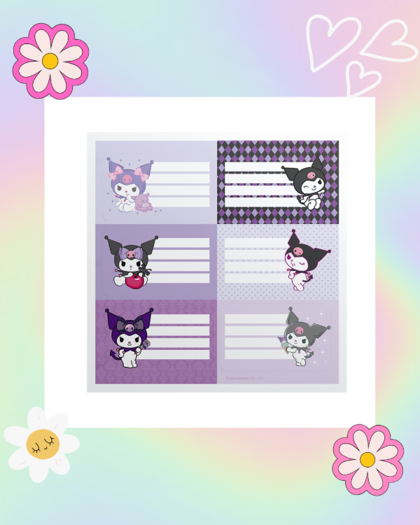 Producto - Etiquetas Kuromi x6 Unid - Mooving