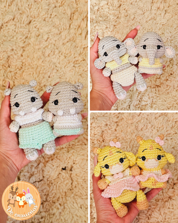 Producto - Minis bebes de la selva 1 - (6 guías de tejido)