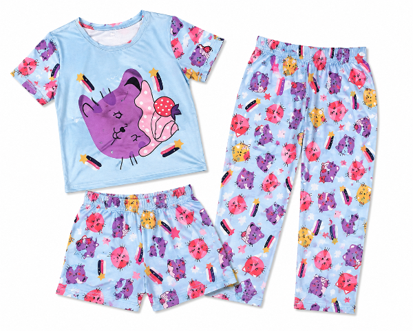 Producto - PIJAMA 3 PIEZAS NIÑA ALGODÓN - 1