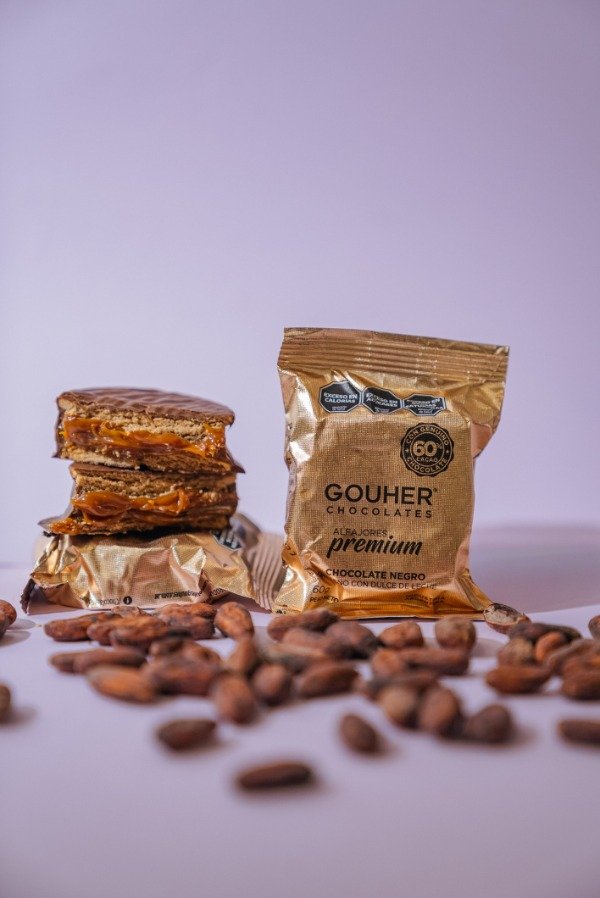 Producto - Alfajor de chocolate negro relleno con dulce de leche