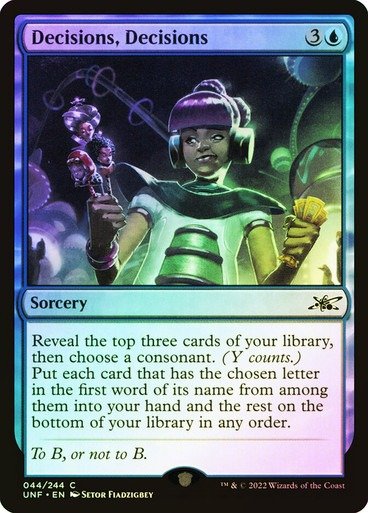 Producto - Decisions, Decisions Foil  Unfinity