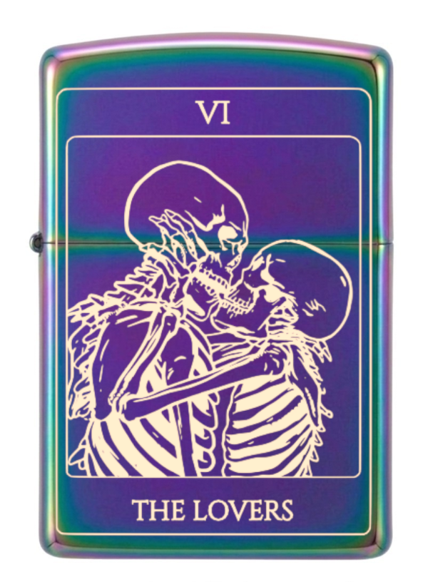 Producto - ENCENDEDOR AZUL RECARGABLE A BENCINA THE LOVERS BESO - 1