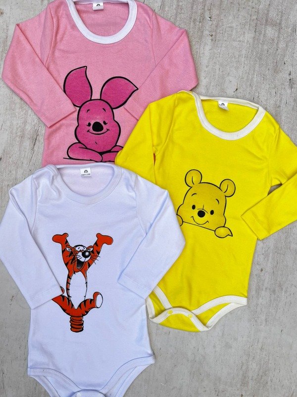 Producto - Body personajes 0/9M pack x6
