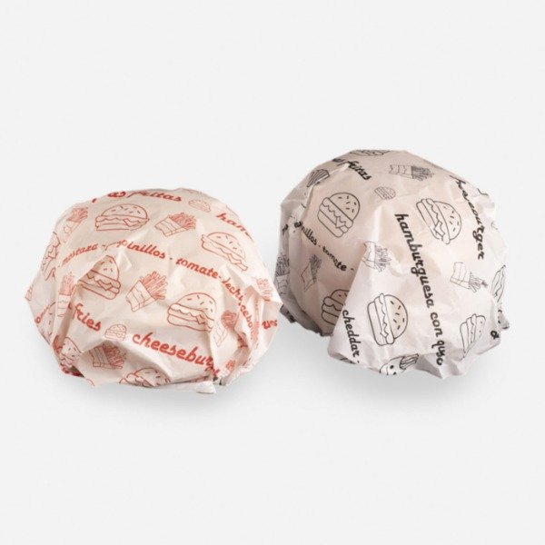 Producto - Papel parafinado para alimentos/hamburguesa motivos vs. 30x40 cm x 100 Unid.