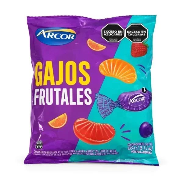 Producto - Arcor Gajos Frutales 485 gramos