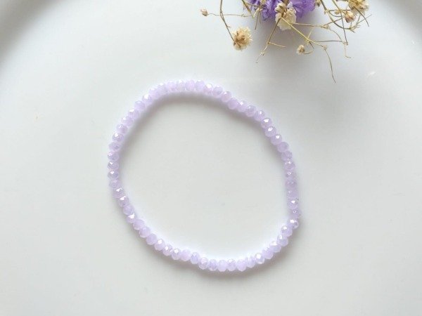 Producto - AQP0162 Pulsera Cristal elastizada lila