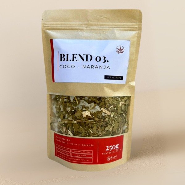 Producto - Blend 03. Yerba Mate con Coco y Naranja 250 g