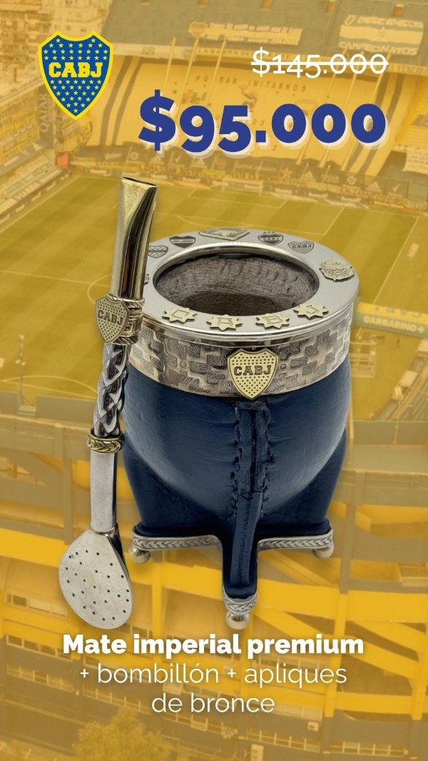 Producto - MATE IMPERIAL BOCA JUNIORS PREMIUM + BOMBILLON