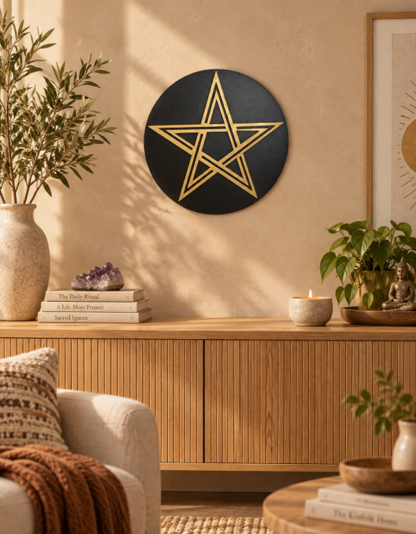 Producto - Cuadro Pentagrama Dorado 34 cm - 2